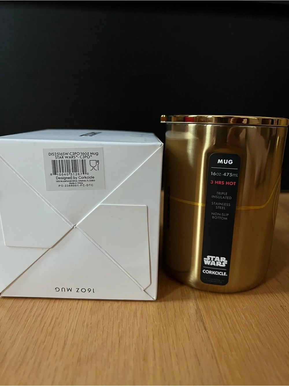 Corkcicle x Star Wars C-3PO Insulated Coffee Mug - Gold